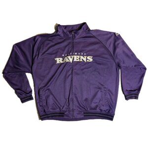 Baltimore Ravens Majestic Full Zip Track Jacket Purple 4XL NFL Polyester